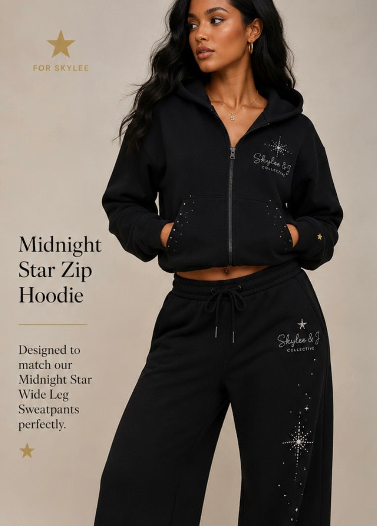 Black Midnight star Zip Set